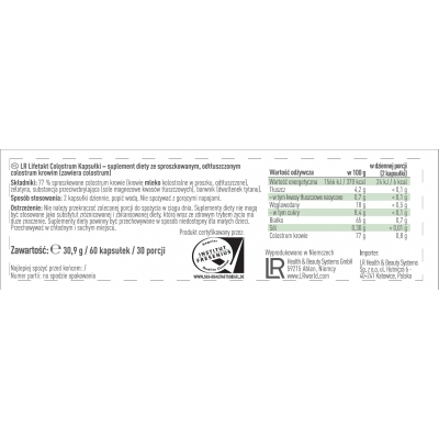 Colostrum LR kapsułki 60 sztuk