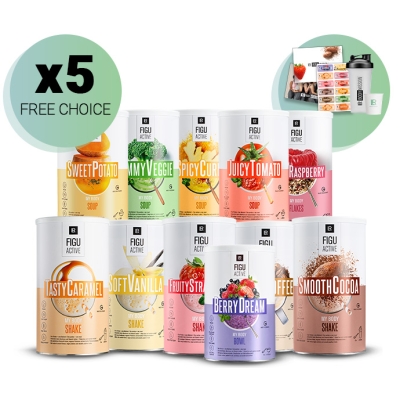 LR Figuactive 5x Zupy Płatki Bowl Pięciopak SHAKER