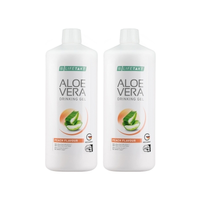 Aloes żel do picia brzoskwinia 2x1000ml LR Lifetakt Aloe Vera Peach Flavour DWUPAK