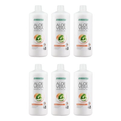 Aloes Żel Do Picia Brzoskwinia Peach Flavour 1000ml Sześciopak 5+1 LR Lifetakt Aloe Vera